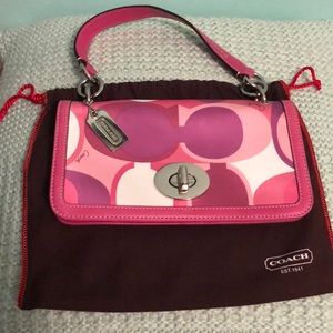 COACH SATIN HANDBAG. Pretty in Pink.